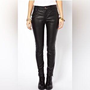 Free People Black Skinny Leather Pants